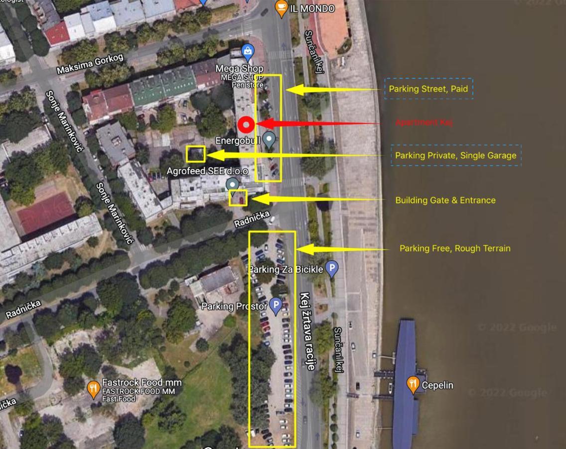 Center, Private Garage, Danube & Fortress, 3 Bdrm 2 Bath Novi Sad Bagian luar foto